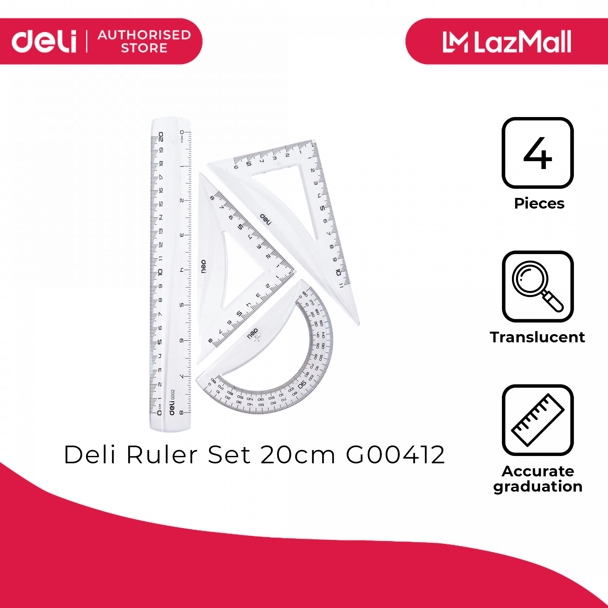 Deli-EG00412 Ruler Set - Deli Group Co., Ltd.