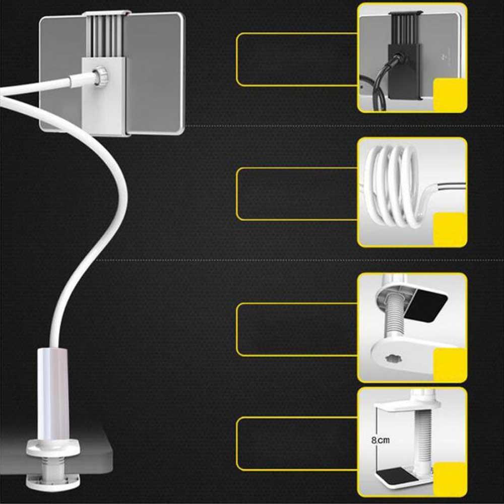 Adjustable Tablet Stand Desk Bed Mount Holder for IPhone IPad Mini Pro Air 1 2 3 4 Universal 360 Rotation Flexible Tablets StandUniversal mobile phone holder for Huawei Xiaomi Samsung iPhone