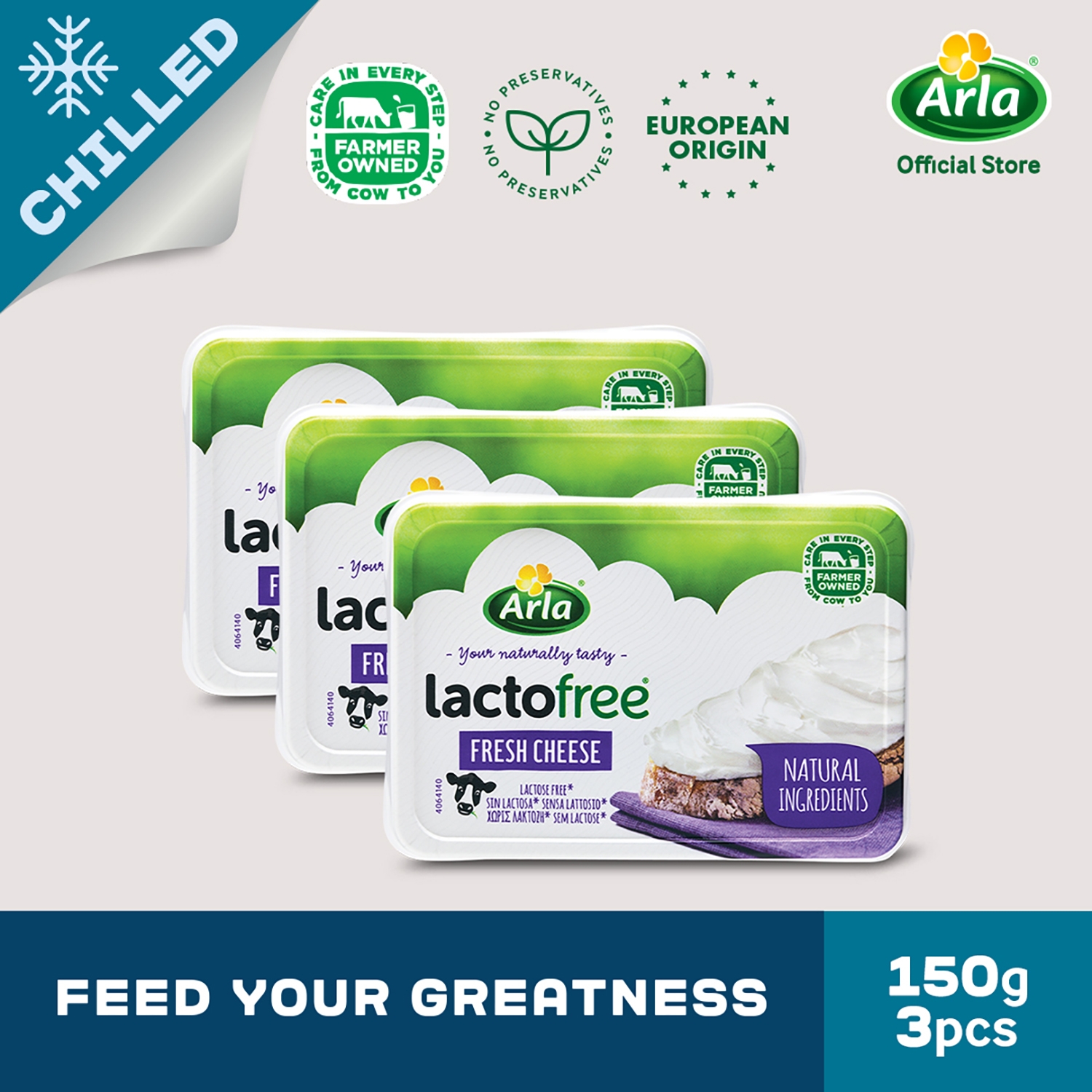 Arla Lactofree Cream Cheese 150g 3 Pack Lazada Ph