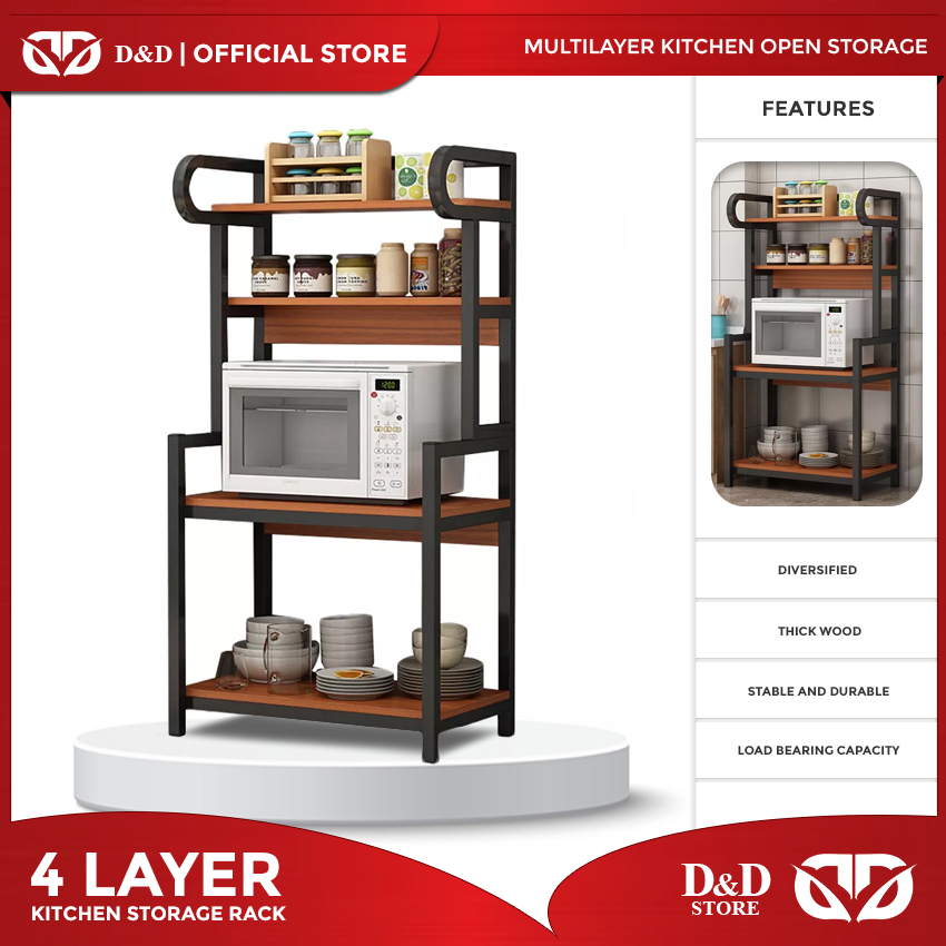 D&D 4 Layer Kitchen Storage Rack ZH1466 Lazada PH