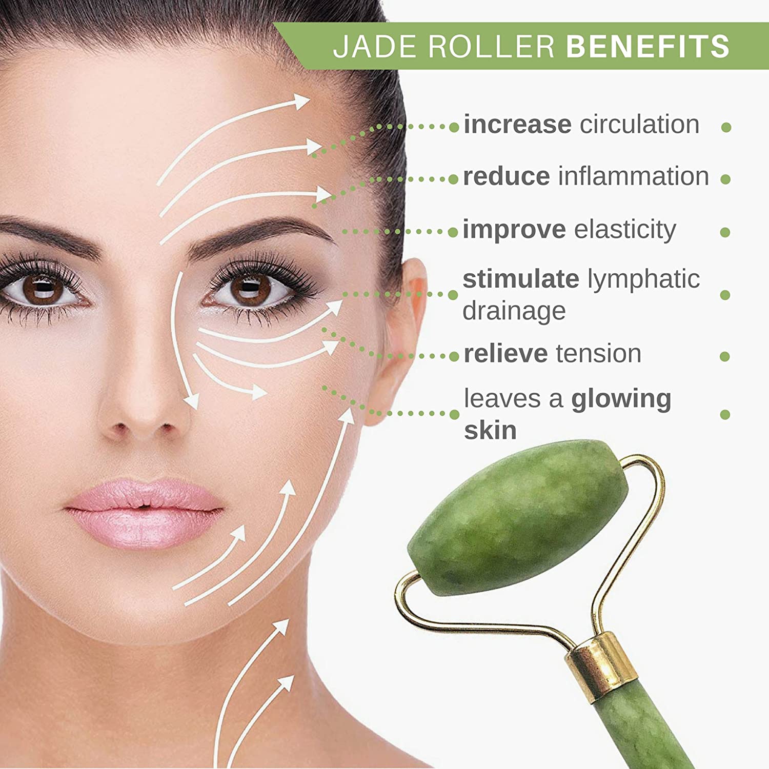 Jade Roller for Face Original - 100% Pure Authentic Beauty Tool for facial  massage . Traditional Chinese Medicine massager (derma roller alternative)  Best selling Natural Anti Ageing Beauty Device | Lazada PH