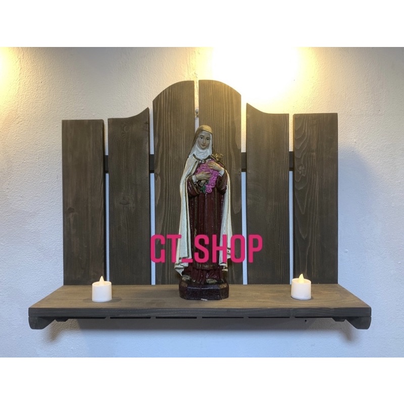 Wooden altar wall mount shelf Lazada PH