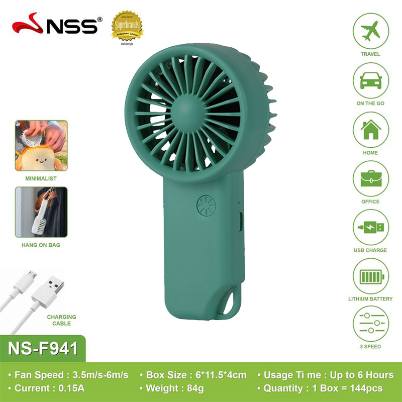 Nss Mini Fan NSS Hand Fan Rechargable Mini Electric Fan USB Fan 3 Speed Handy Fan ...