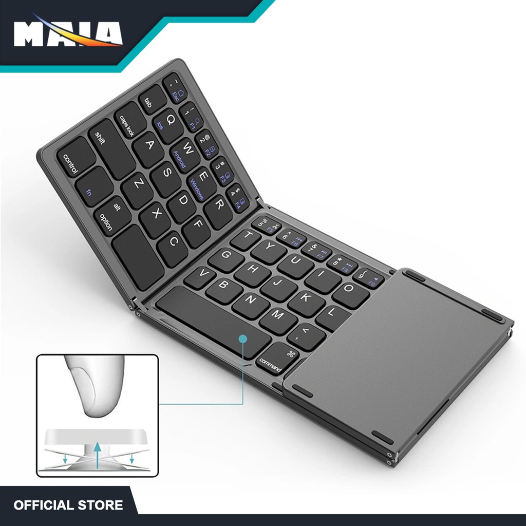 MAIA Mini folding keyboard, foldable wireless bluetooth keyboard with