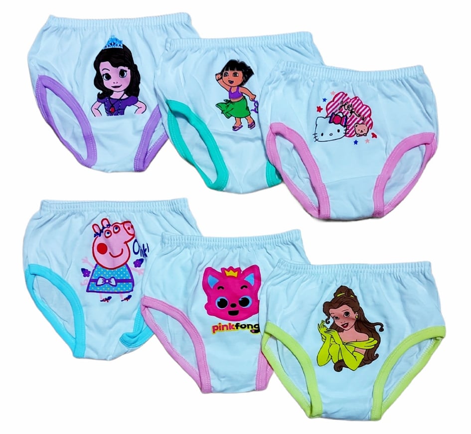 Dido's 6pcs PANTY for Baby GIRL Kids Age 0to7years Old 100 Pure