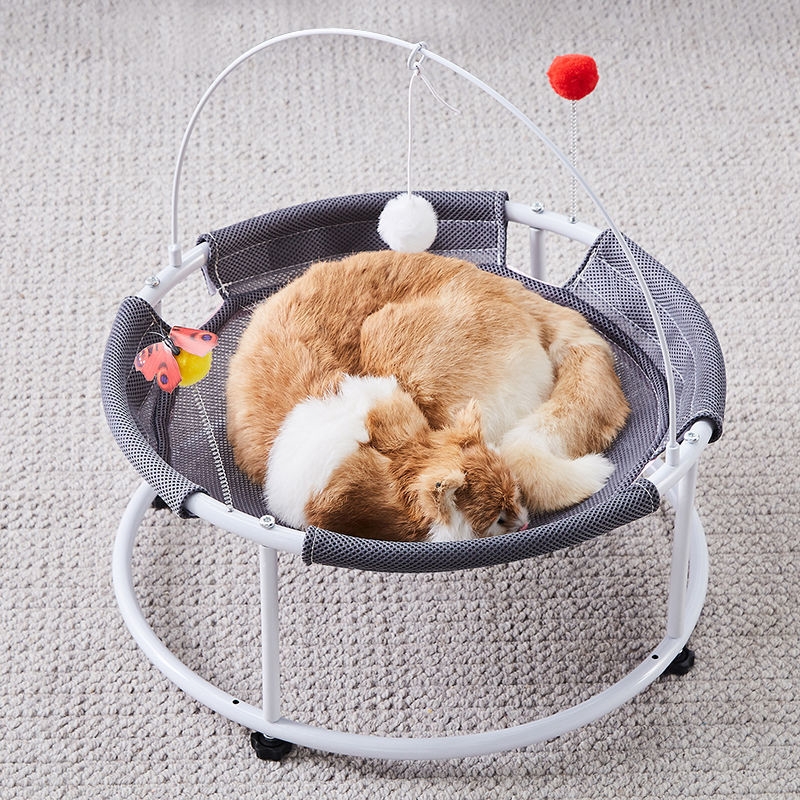 Elevated Portable Cooling bed Cat Bed Hammock with stand Washable Canvas bed Pet Dog Cat dog bed