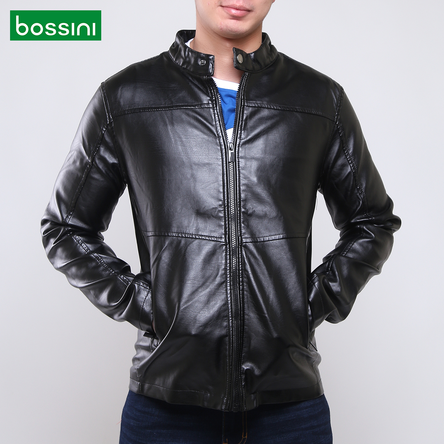 bossini leather jacket