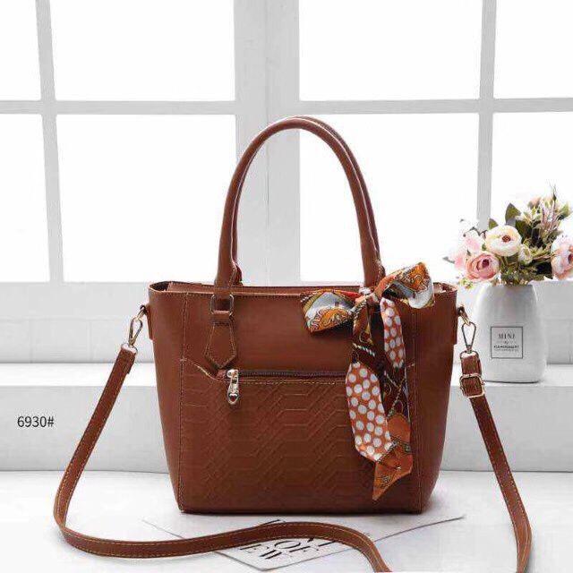 Korean Leather Sling Bag Shoulder Bag Scarf Lazada PH