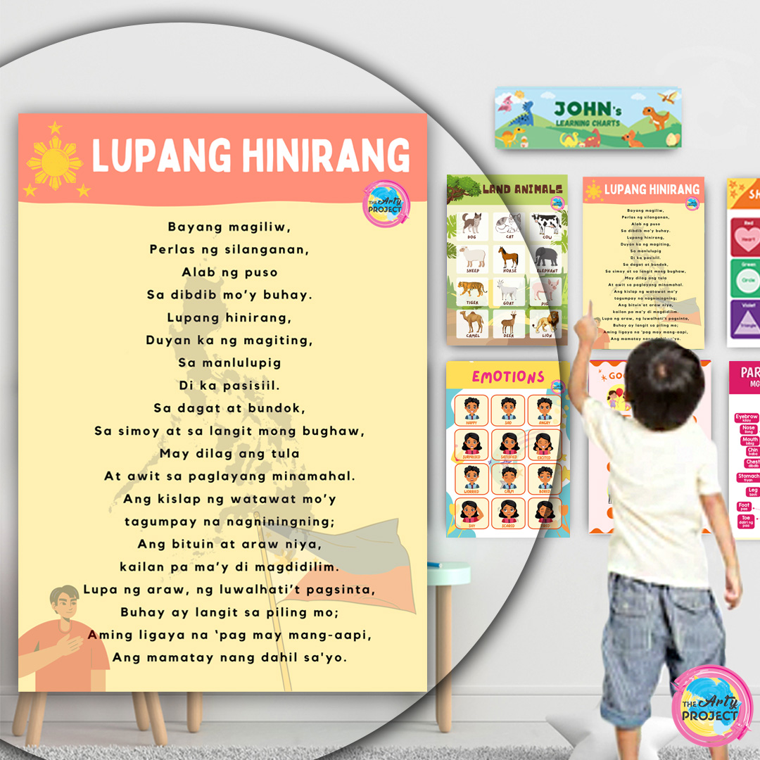 LUPANG HINIRANG (PAMBANSANG AWIT) LAMINATED WALL CHART A4 | Lazada PH