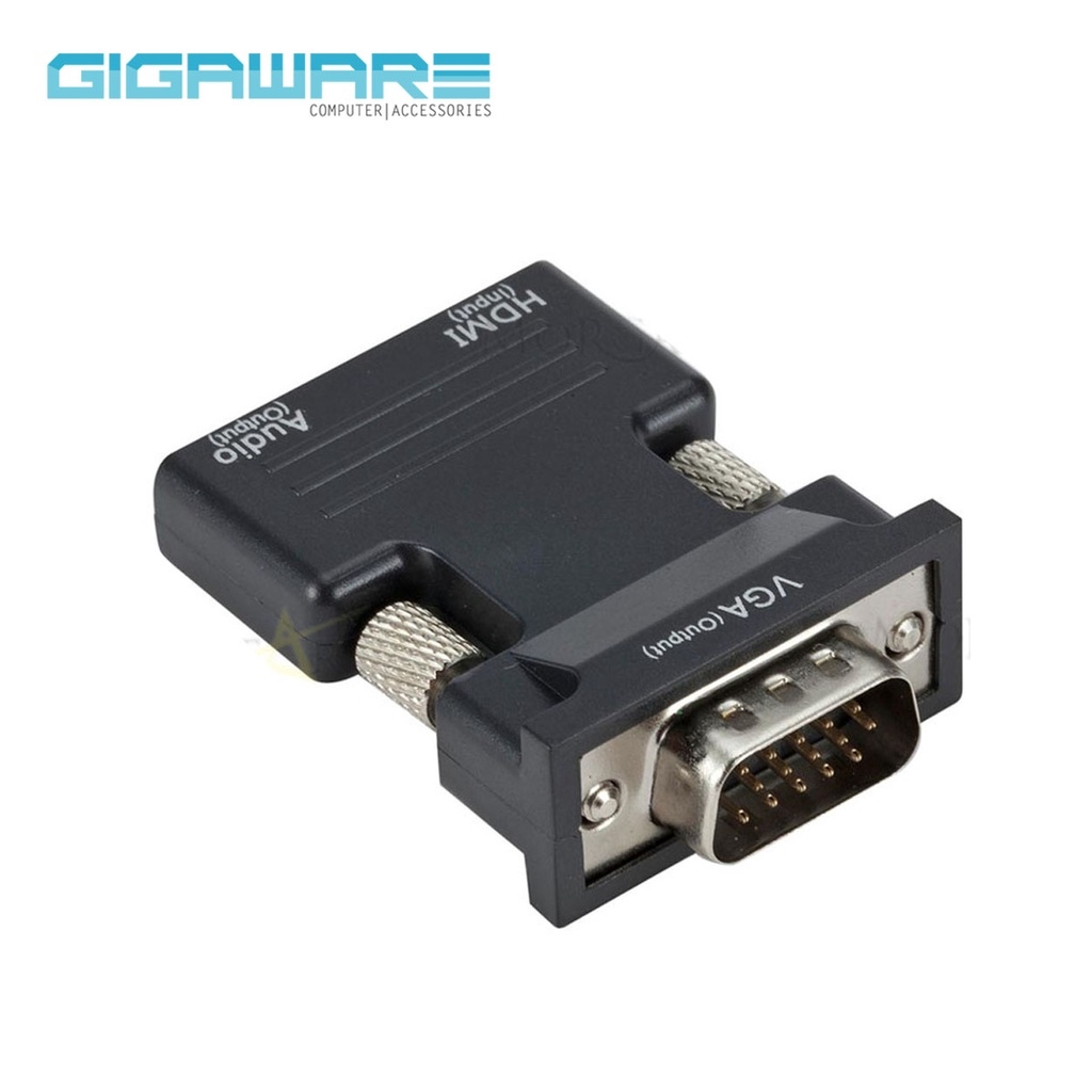 Gigaware HDMI Female to VGA Male Video Connector Adapter Converter with