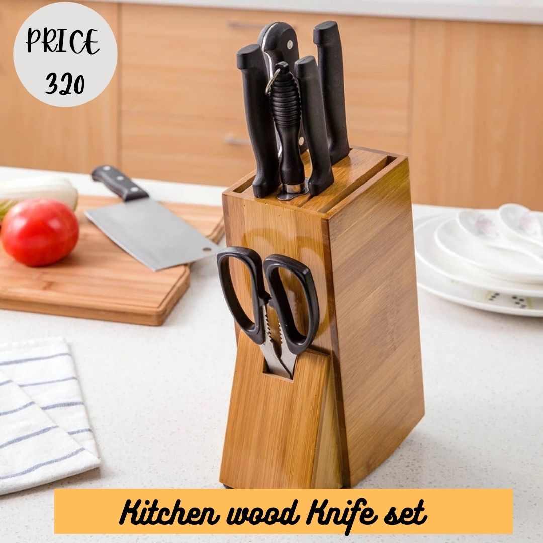Other house Wood Knife Bamboo Knife Block Stand Knives Storage Shelf