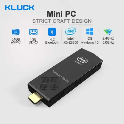 W5-PRO Mini PC Windows 10 CPU Intel X5-Z8350 2.4G/5G Dual WiFi Bluetooth 4.2 Gigabit Internet Mini Computer(Pre-installed Win 10)