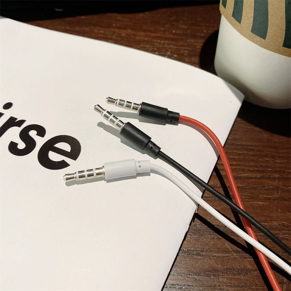 OOC Chất lượng cao Máy tính xách tay 3.5mm 3 mét Tai nghe màn hình Trắng đen đỏ Siêu dài Tai nghe nhét trong tai Tai nghe có dây Tai nghe có dây Stereo Earbuds