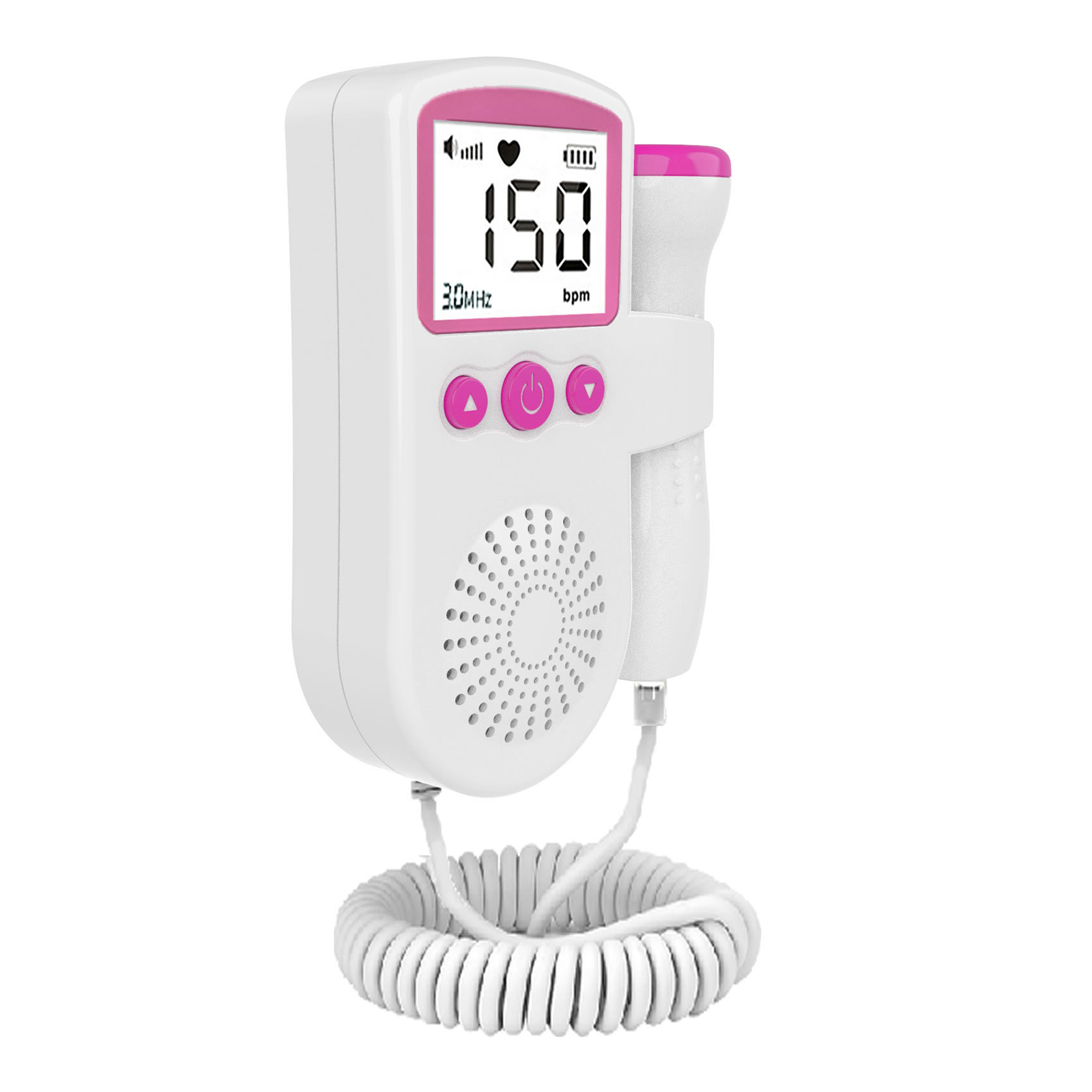 2.5MHz Ultrasound Doppler Fetal Portable Baby Monitor Pregnancy Women ...