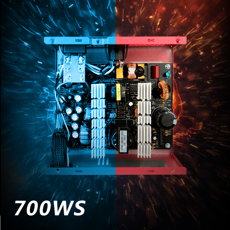 Bao Jue Bai 700W desktop computer power supply rated 600W mute dual 6pin graphics card power