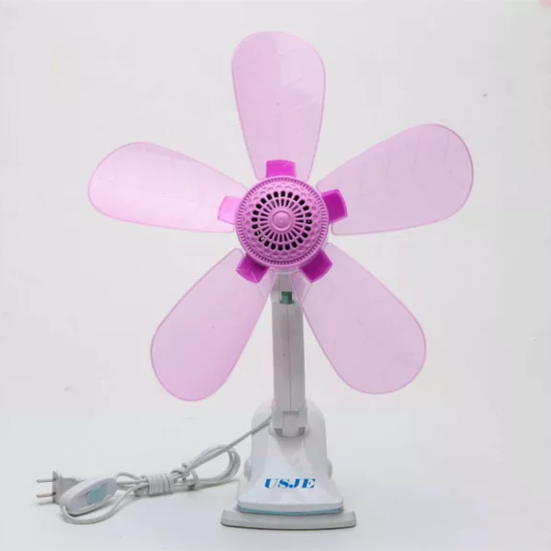 Strong Clip Mini Fan Five leaves Electric Fan , Small Five Leaves