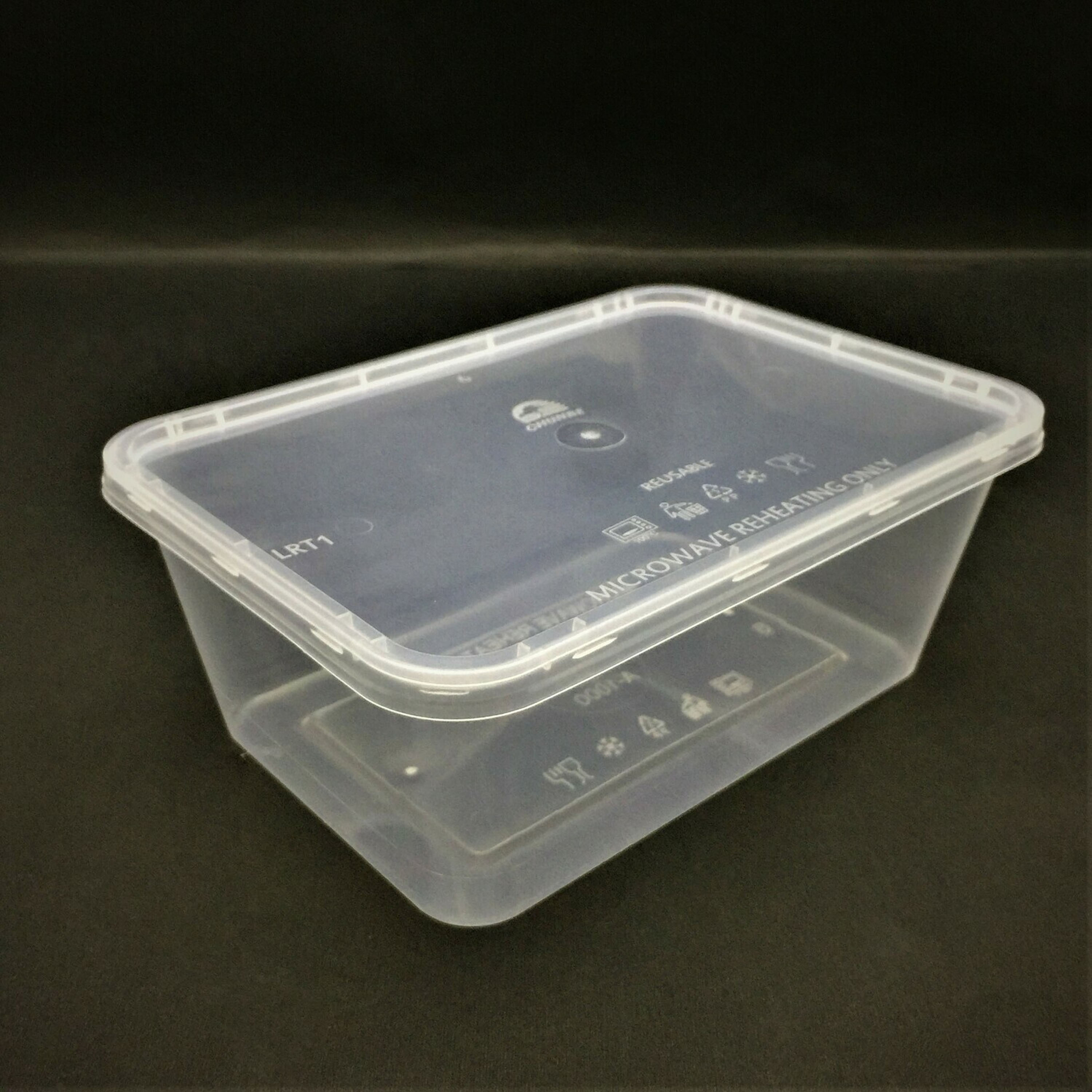 U1000 Clear Body & Lid L Packaging L Microwavable Container 