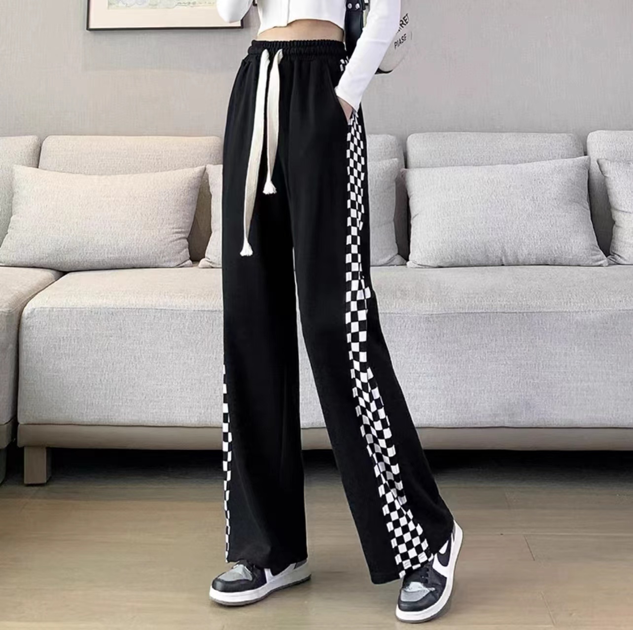 aesthetic pants high waist jogging pants for women korean jogger