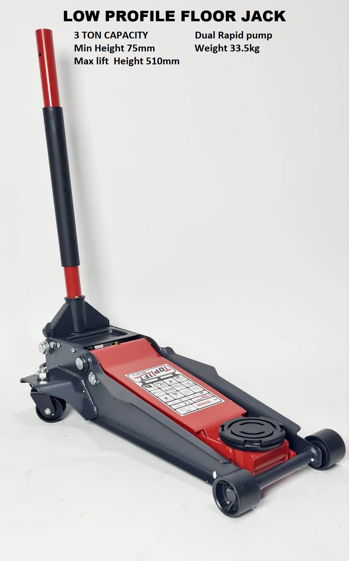 Crocodile Jack 3 TON Low Profile Jack 2 in 1 for Cars and Suvs