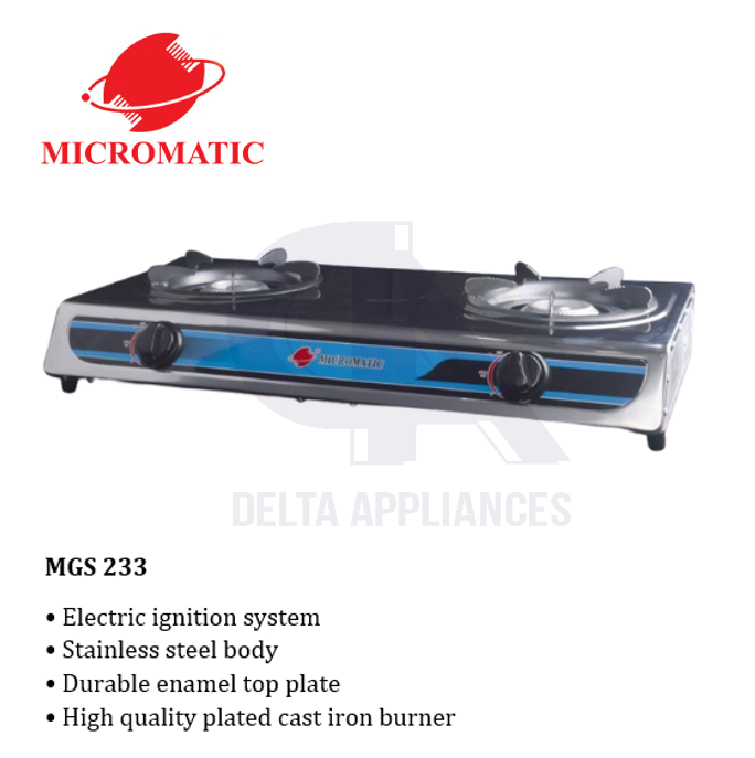Micromatic MGS 233 Gas Stove (Double) Lazada PH