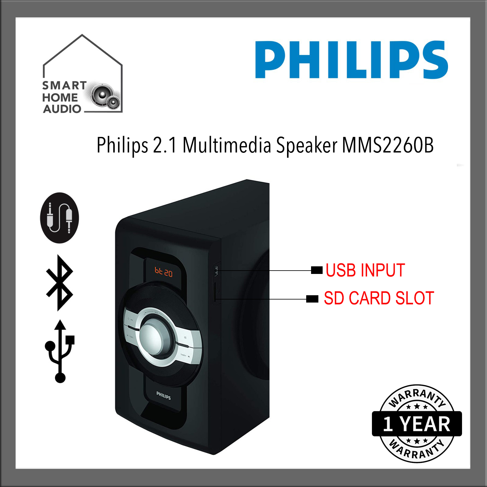 Philips Multimedia Speaker MMS2260B 