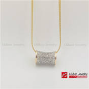 LS&co Jewelry 18K Gold Plated Zircon Pendant Necklace for Women