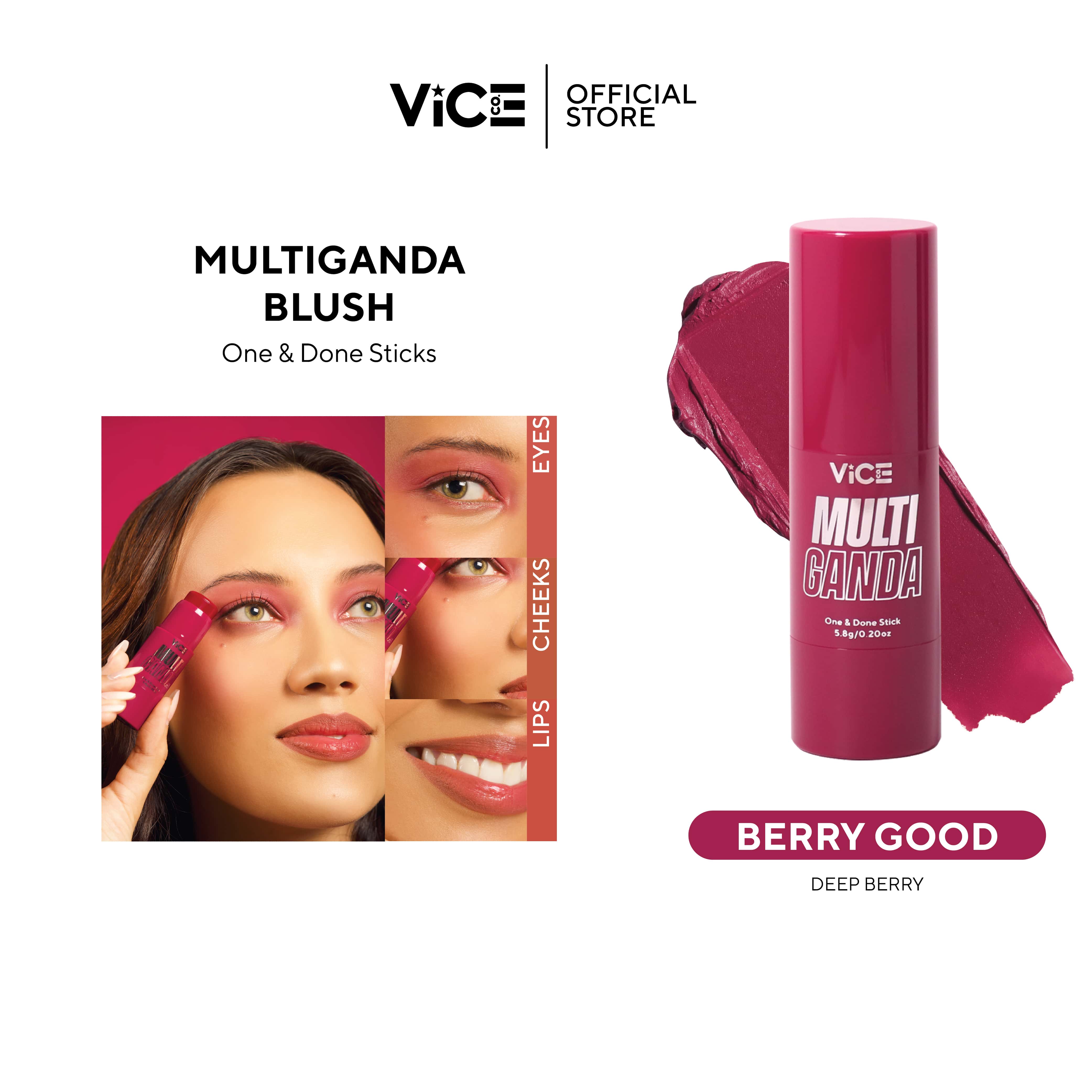 Multiganda One & Done Blush Sticks (Cream Blush, Pigmented, Matte