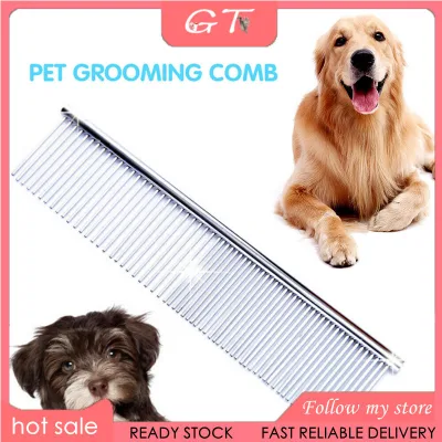 ❤️GT Pets Stainless Steel Comb Hair Brush Shedding Flea For Dog Cat Trimmer Grooming
