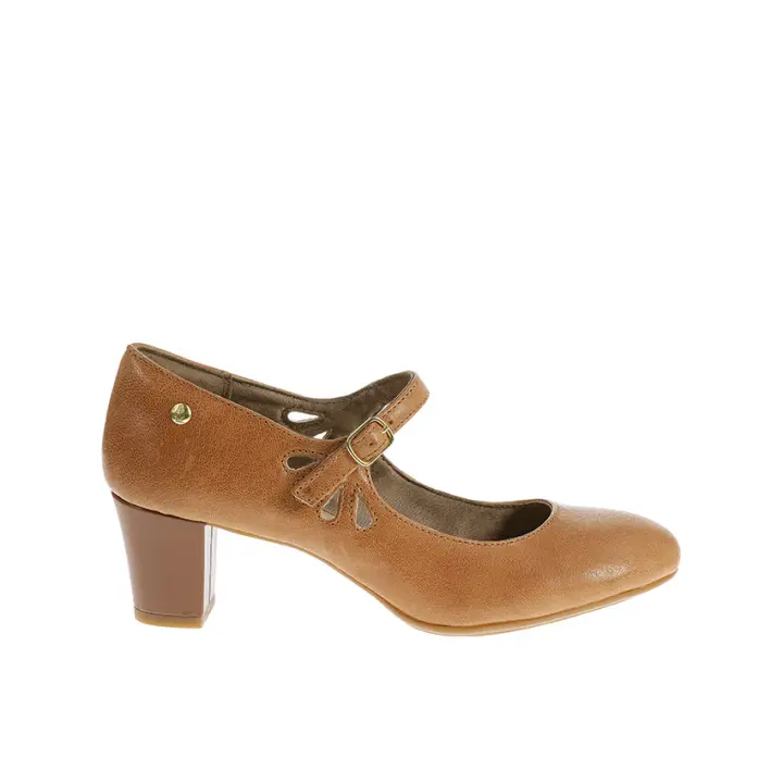 tan leather mary jane shoes