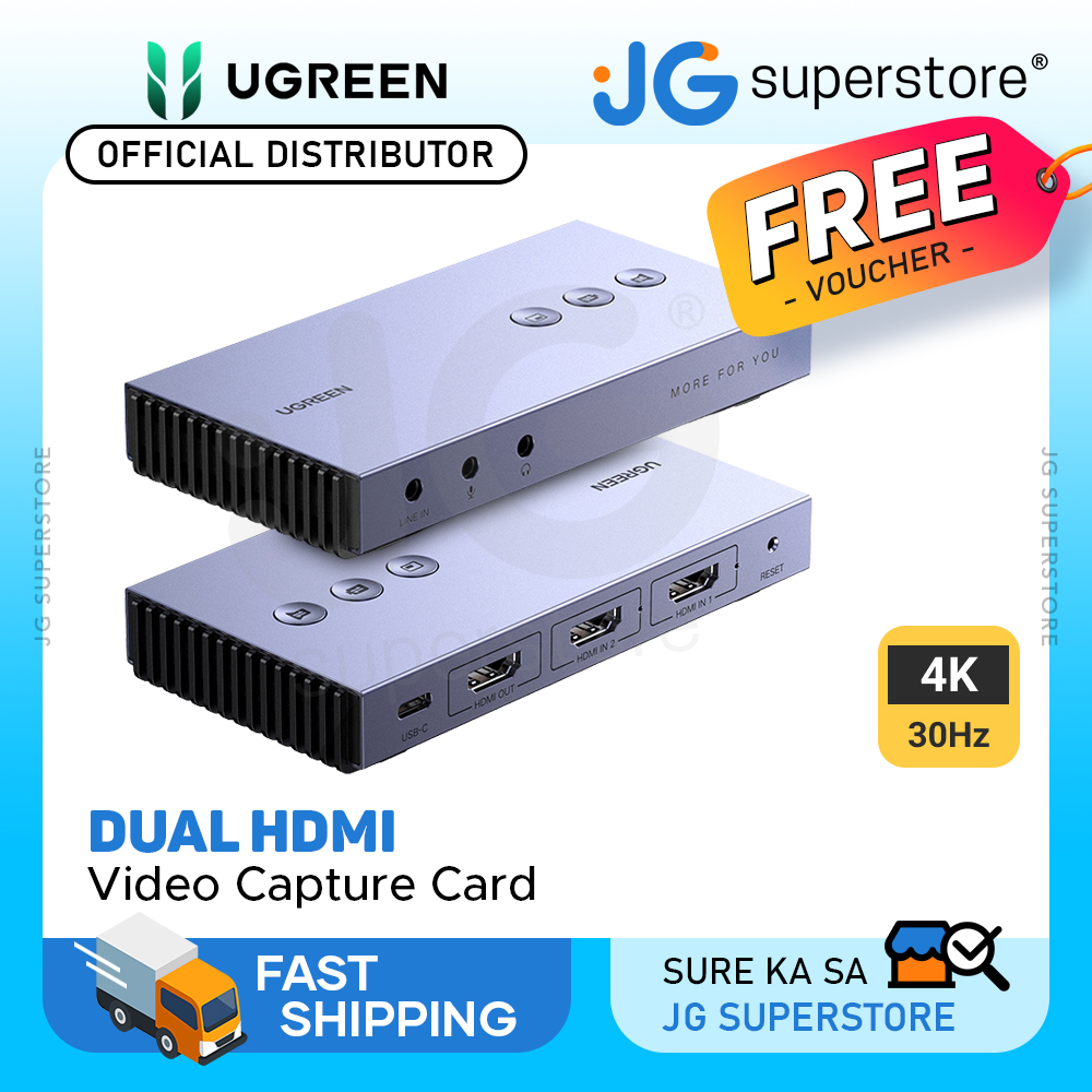 UGREEN Dual HDMI Input Video Capture Card 4K 30fps with