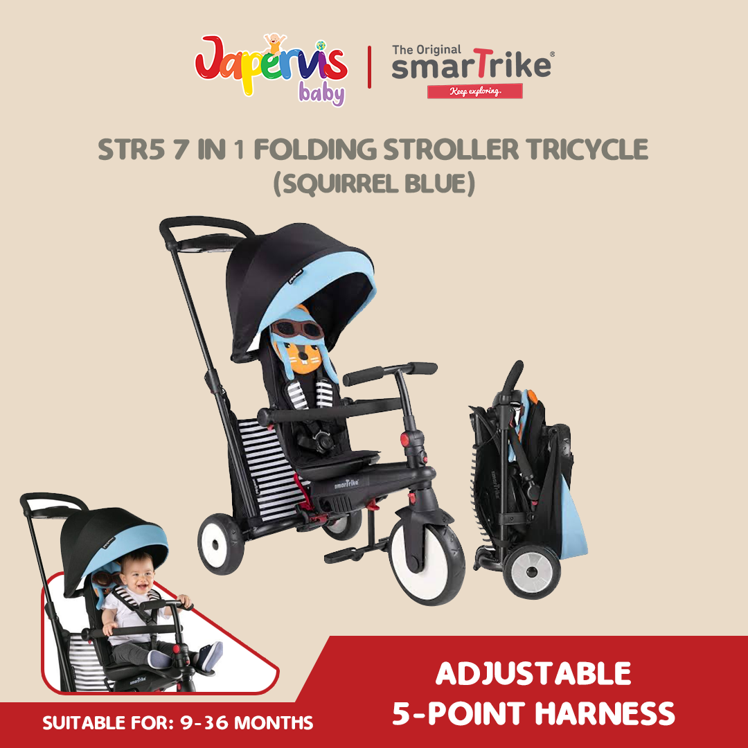 smarTrike STR5 Squirrel Blue 5050202 (7-in-1 Folding Stroller Trike)