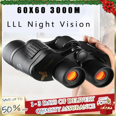 【Free Shipping+1Year Warranty】High Clarity Telescope 60X60 Binoculars Hd 3000M High Power For Outdoor Hunting Optical Lll Night Vision binocular Fixed Zoom
