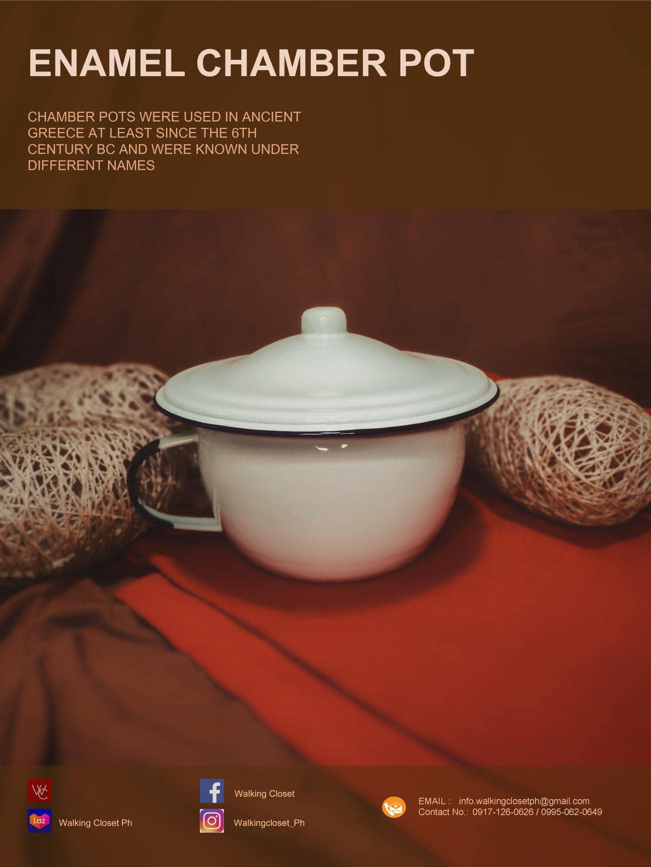 ENAMEL CHAMBER POT / ARENOLA / SARTIN / LOSA Lazada PH