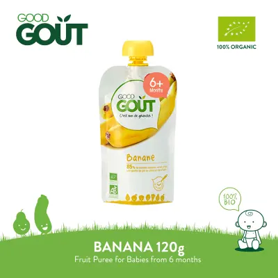 GOOD GOUT Banana 120g Organic Fruit Puree for Babies 6 months+