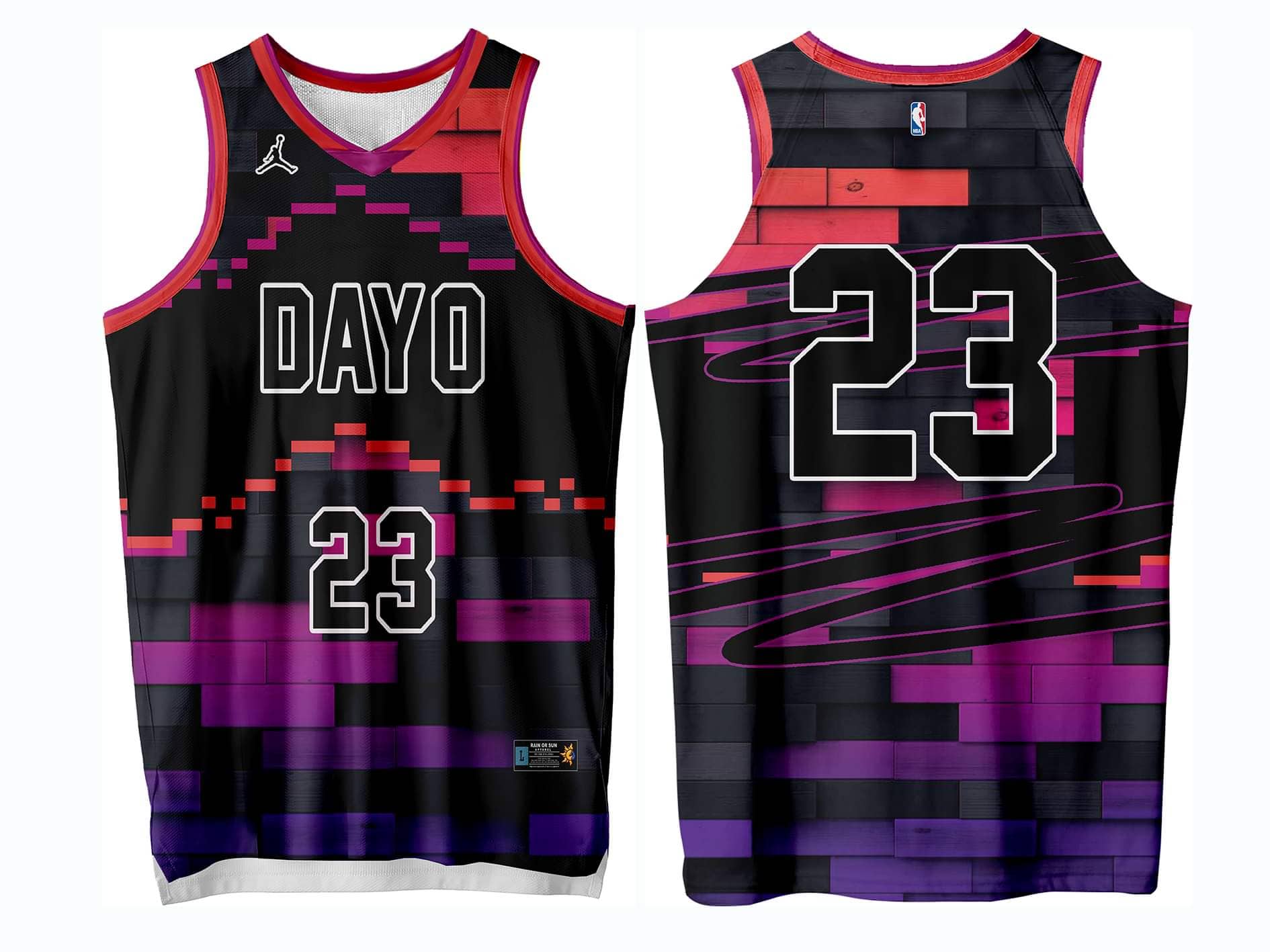 DAYO 06 FREE CUSTOMIZE OF NAME AND NUMBER ONLY full sublimation high quality fabrics basketball