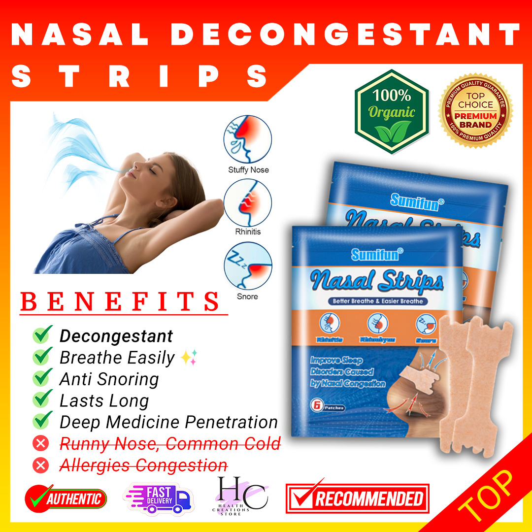 🤧 [ COD ] SUMIFUN Nasal Strips Patch Nasal Spray for Sinusitis Anti