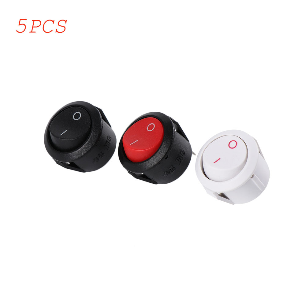 5pcs Hot Mini Durable Plastic Toggle Switch 2PIN ON/OFF Push Button Car Boat 