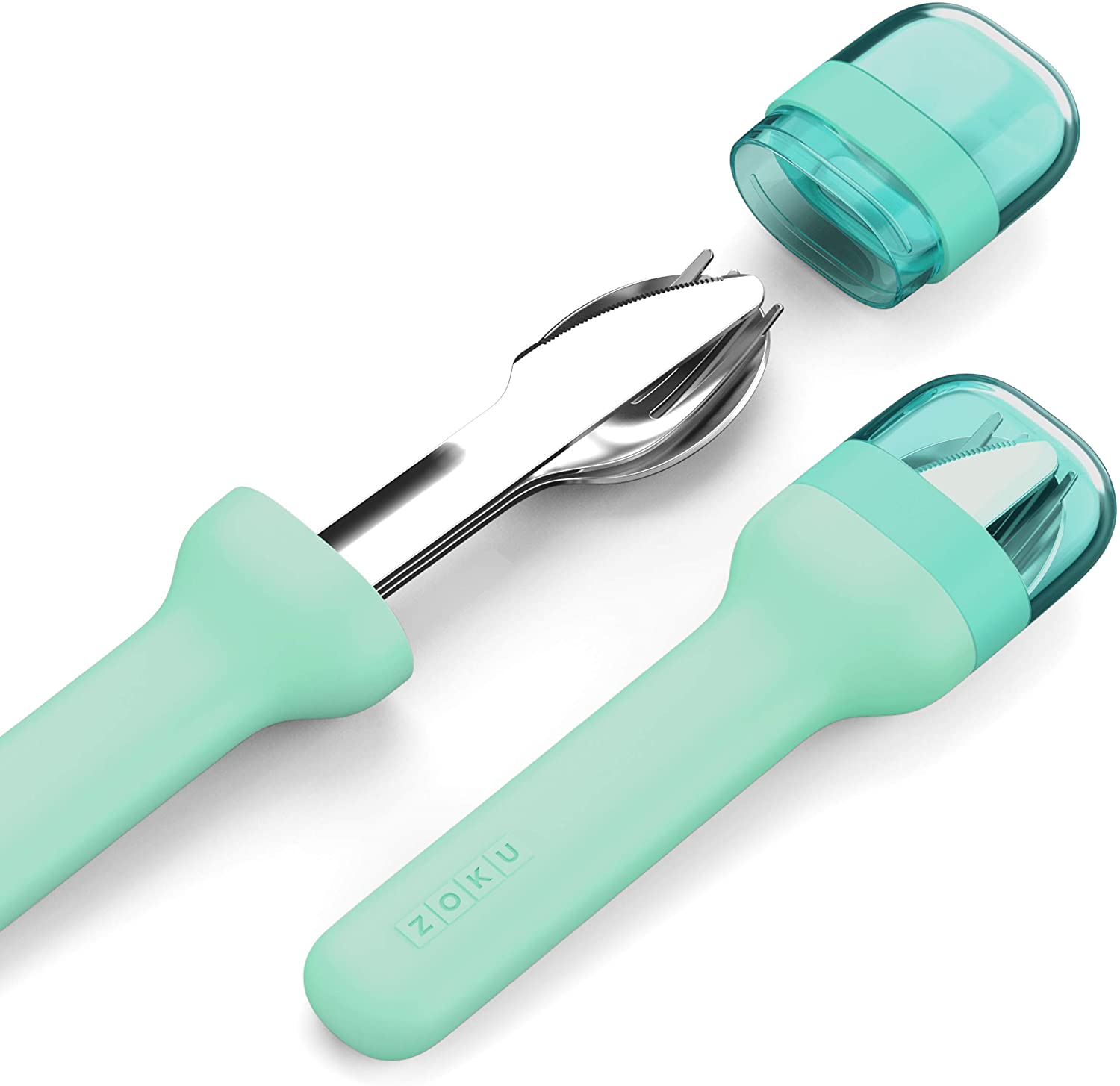 ZOKU Pocket Utensil Set (Spoon, Fork, Knife with leakproof case
