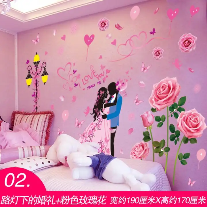 Wallpaper Self Adhesive Bedroom Warm Princess Room Decoration Girl Women Wall Paper Dormitory College Student Dormitory Girl Women Wall Sticker