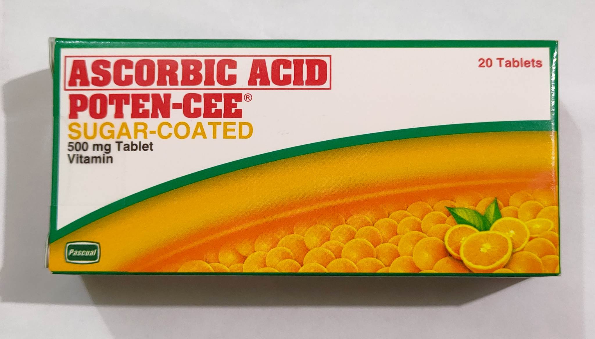 PotenCee Ascorbic Acid Sugar Coated 500mg 20 Tablets Lazada PH