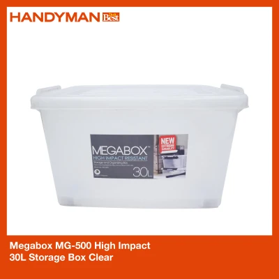 Megabox MG-500 High Impact 30L Storage Box Clear