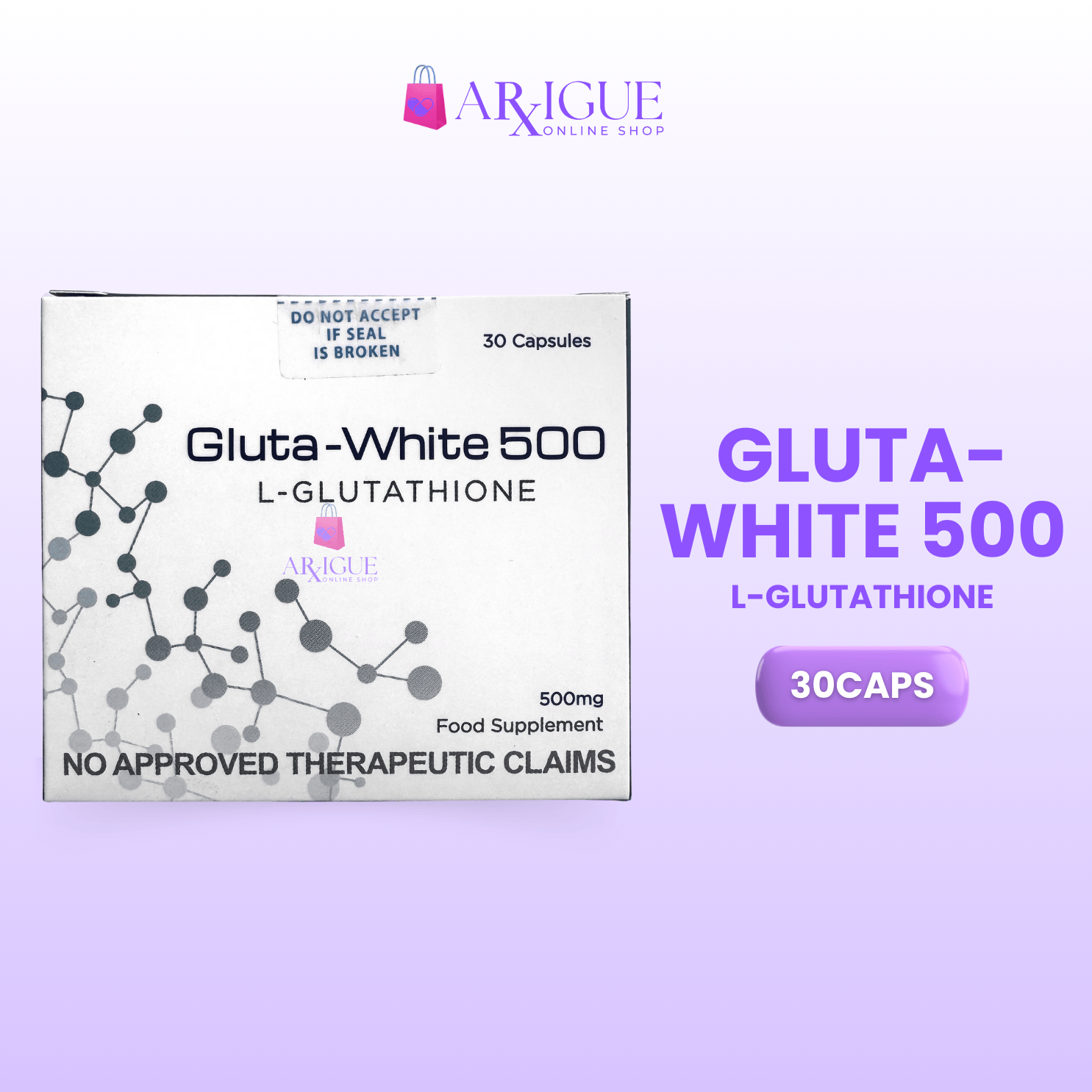 gluta white 500 l-glutathione review Gluta-White Food Supplement L-Glutathione 500mg Box of 30s Glutathione  Capsules Capsules For Skin Health - Lazada