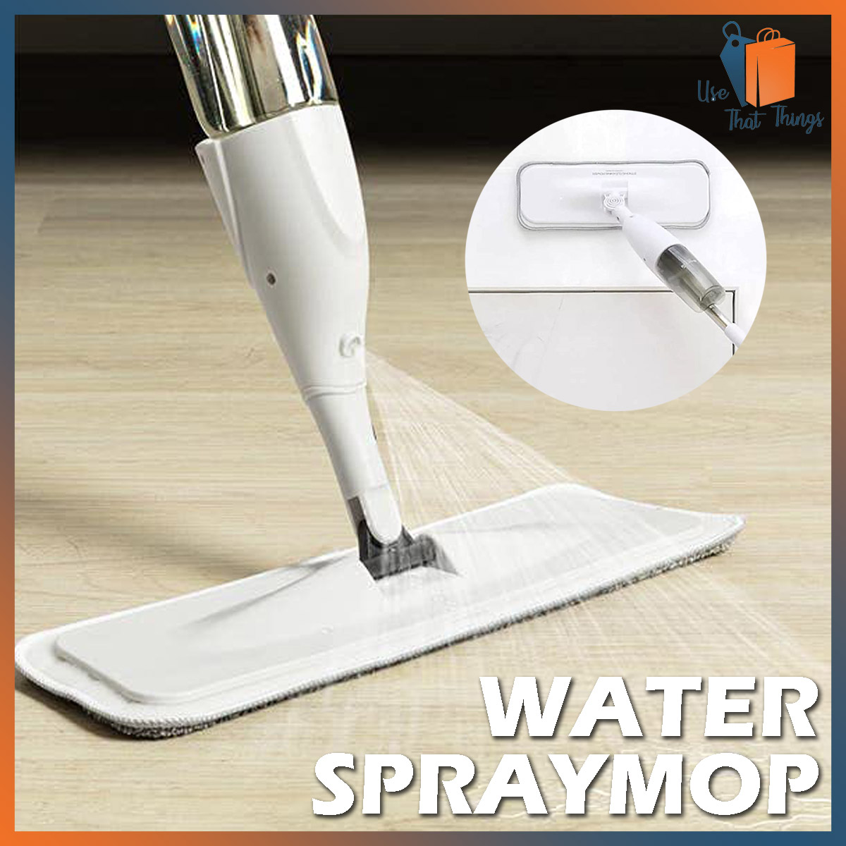 Aurora Water Spray Mop Flat Mop with Water Spray Floor Wall Mop with ...