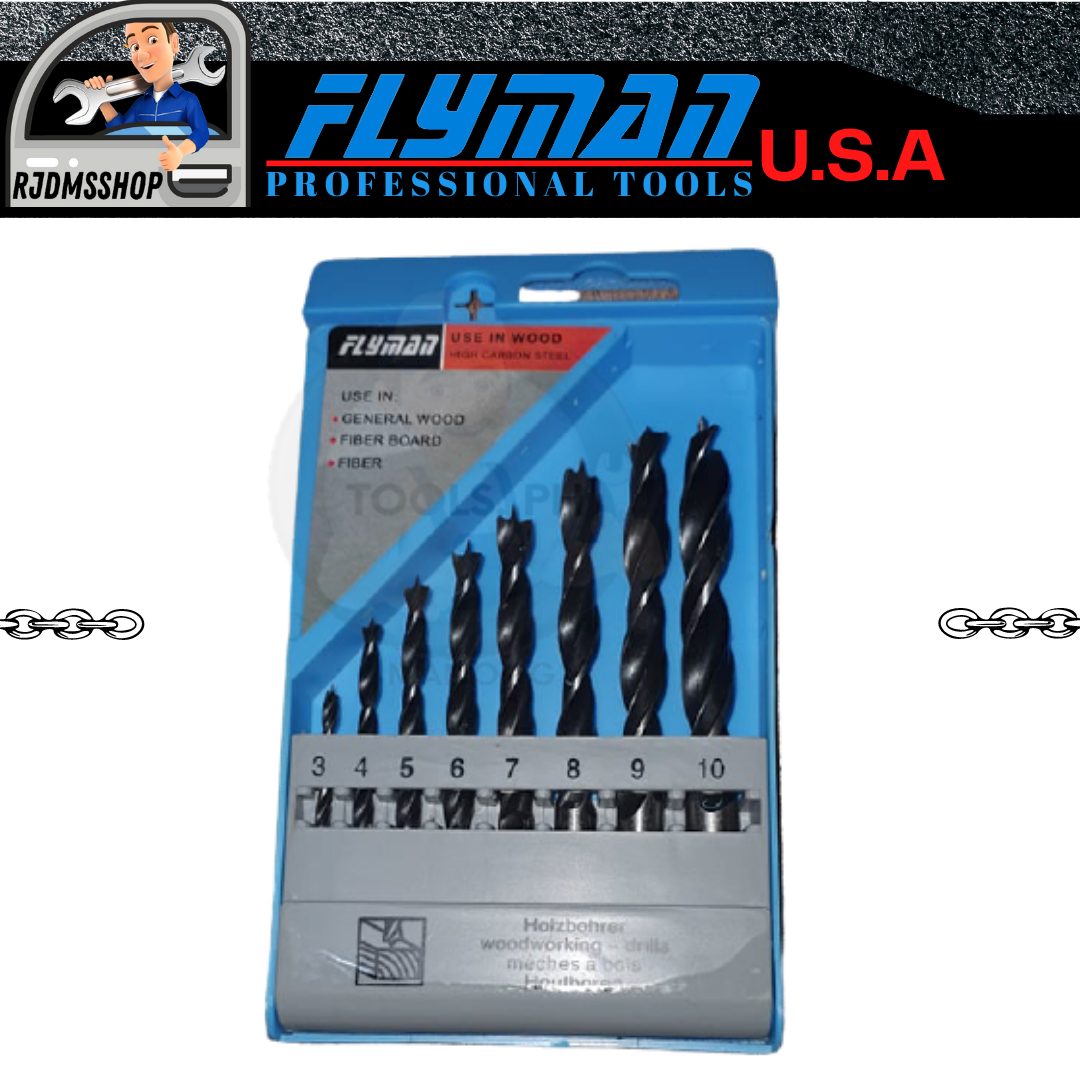 flyman-tools-flyman-drill-bit-size-3mm-4mm-5mm-6mm-7mm-8mm-9mm-10mm