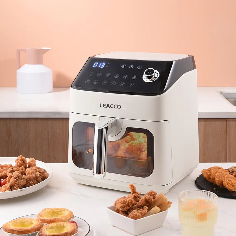 Leacco Digital Air Fryer 6L Large Capacity AF060, 12 Presets Non-stick ...