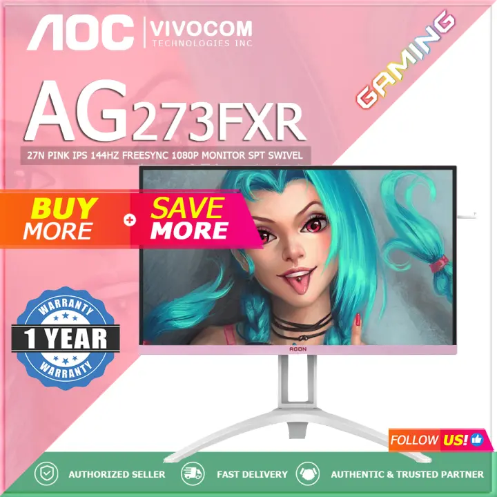 Aoc Agon Ag273fxr 27n Pink Ips 144hz Freesync 1080p Monitor Spt Swivel Pivot Tilt Adj Lazada Ph