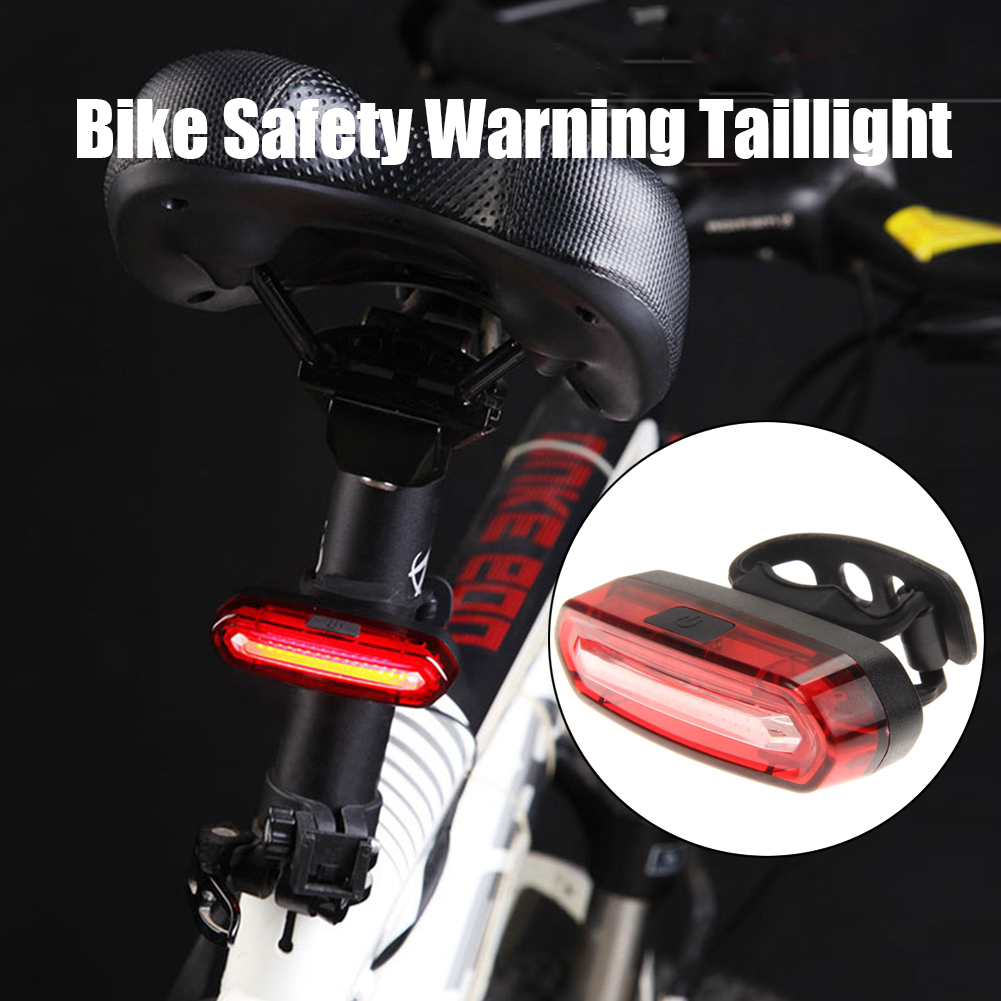 [COD] Bike Back Light Rechargeable Safety Warning Taillight COB LED