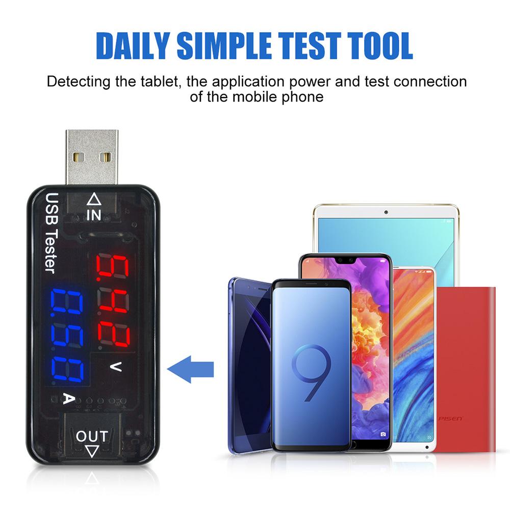 【100% Original】Diymore USB Voltage Charge Current Detector Battery Tester Voltmeter Ammeter USB Car Motorcycle Volt Amp Detector Tester USB Tester with LED Display