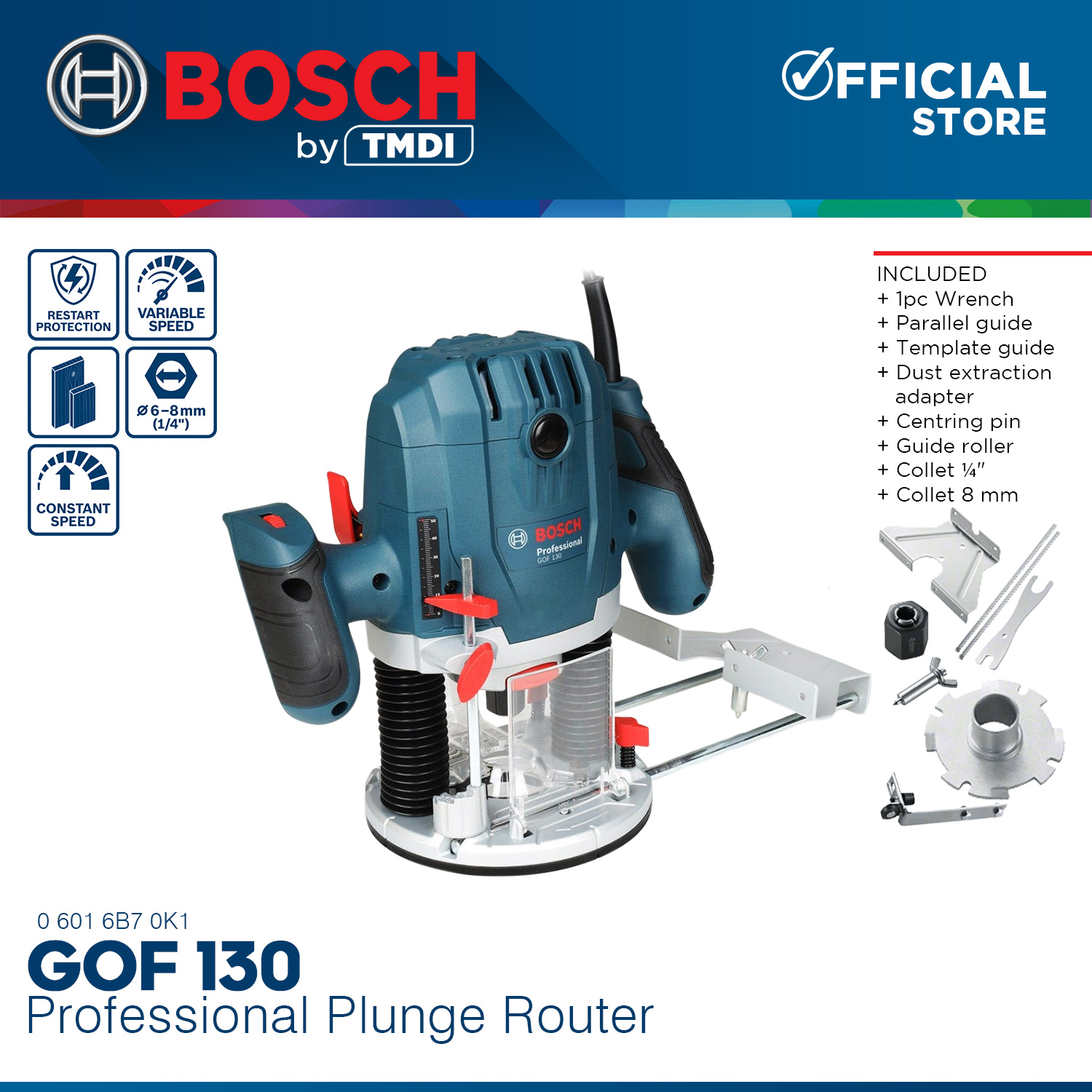 Bosch Professional Plunge Router GOF 130 06016B70K1 COC Lazada PH