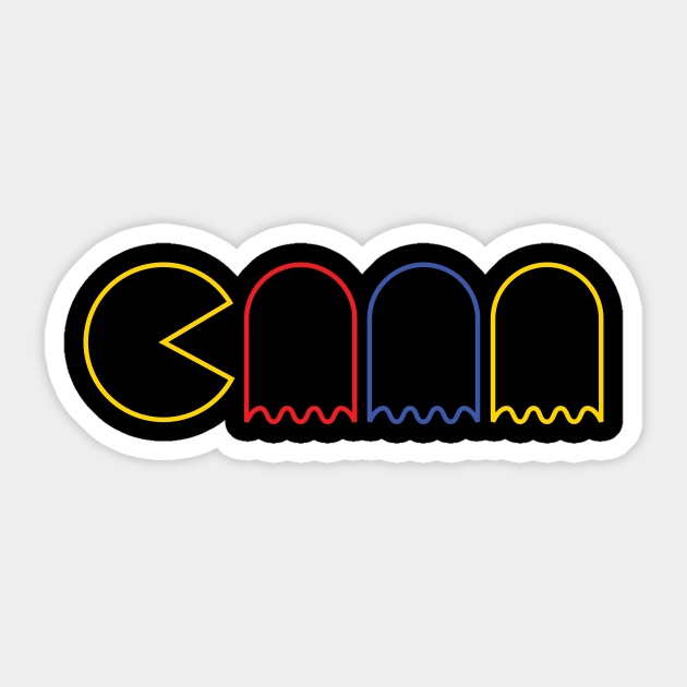 Pacman Gaming Stickers Vinyl for laptop, motorcycle and bike waterproof ...